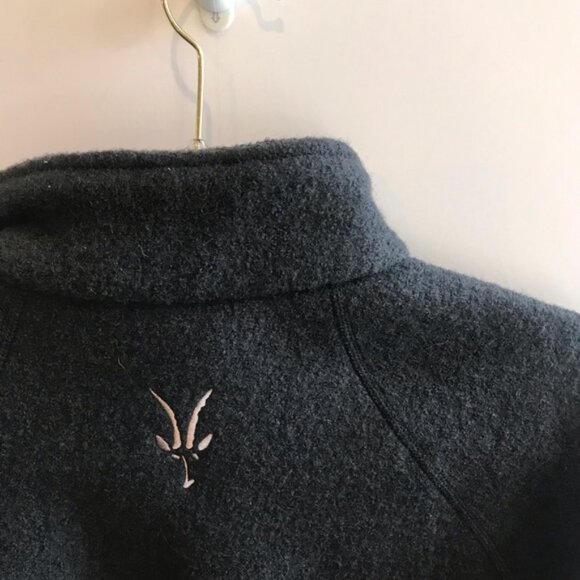 IBEX womens gray wool zip up coat jacket small - Picture 6 of 6